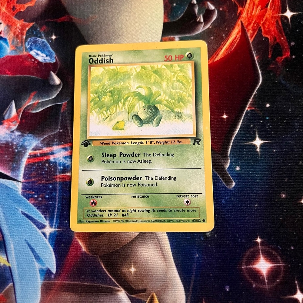 Pokémon oddish card team rocket 1st edition